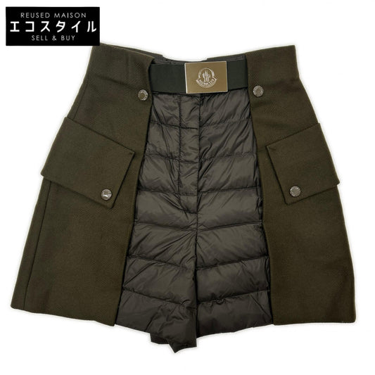 MONCLER モンクレール 15年 カーキ ダウン切り替え ウール ショートパンツ ボトムス
