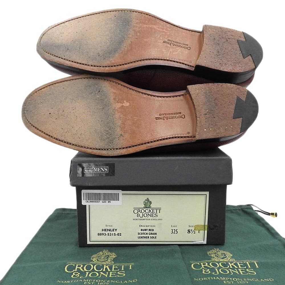 Crockett&Jones Crockett&Jones last 325 HENLEY shoes men's ruby red 8 1/2E 8893 shoes