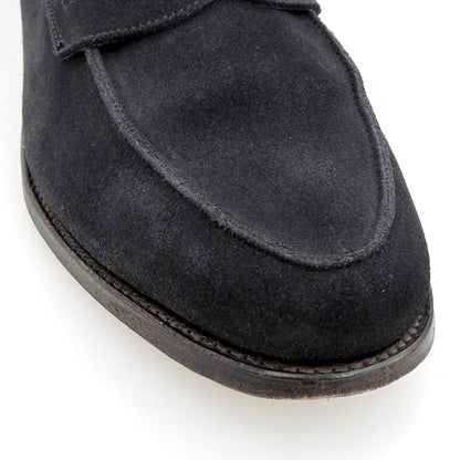 Crockett&Jones Crockett&Jones NAVY SUEDE last 314 RICHMOND penny loafers 8 1/2E 6018 shoes