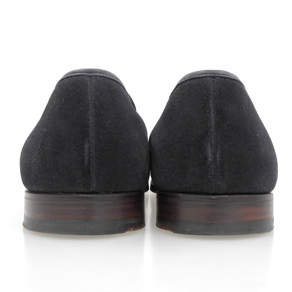 Crockett&Jones Crockett&Jones NAVY SUEDE last 314 RICHMOND penny loafers 8 1/2E 6018 shoes