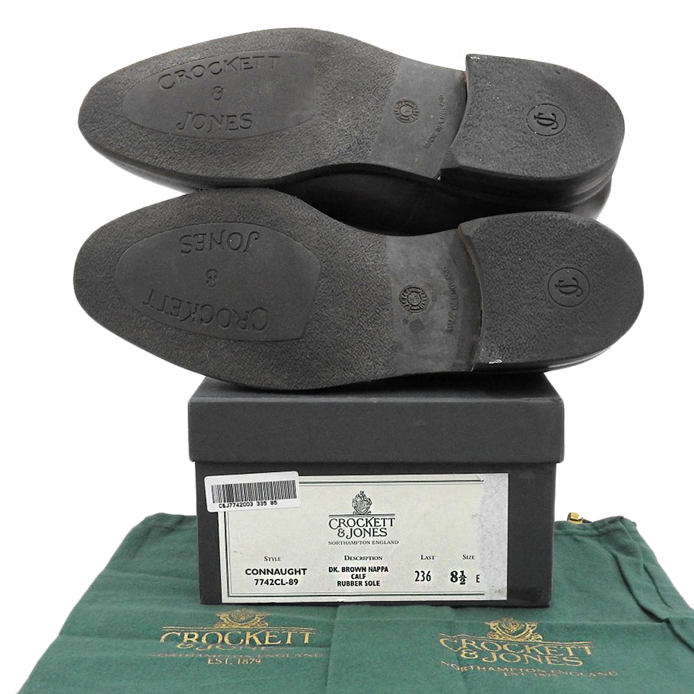 Crockett&Jones Crockett&Jones NAPPA CALF last 236 CONNAUGHT leather shoes dark brown 8 1/2E 7742 shoes