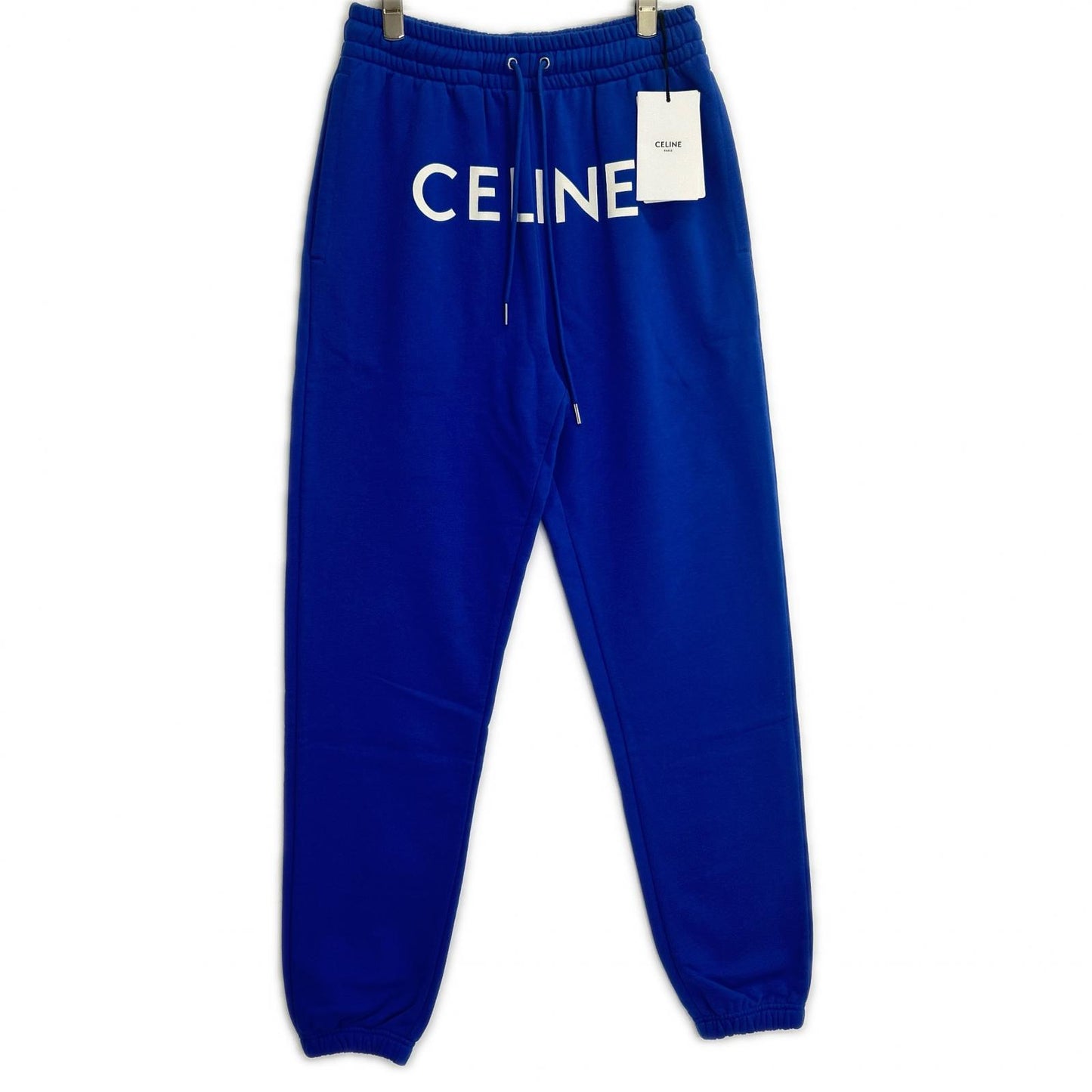 CELINE セリーヌ 21SS 2Z056052H ブルー コットン フロントロゴスウェットパンツ ボトムス