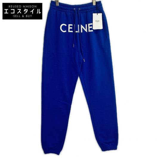 CELINE セリーヌ 21SS 2Z056052H ブルー コットン フロントロゴスウェットパンツ ボトムス
