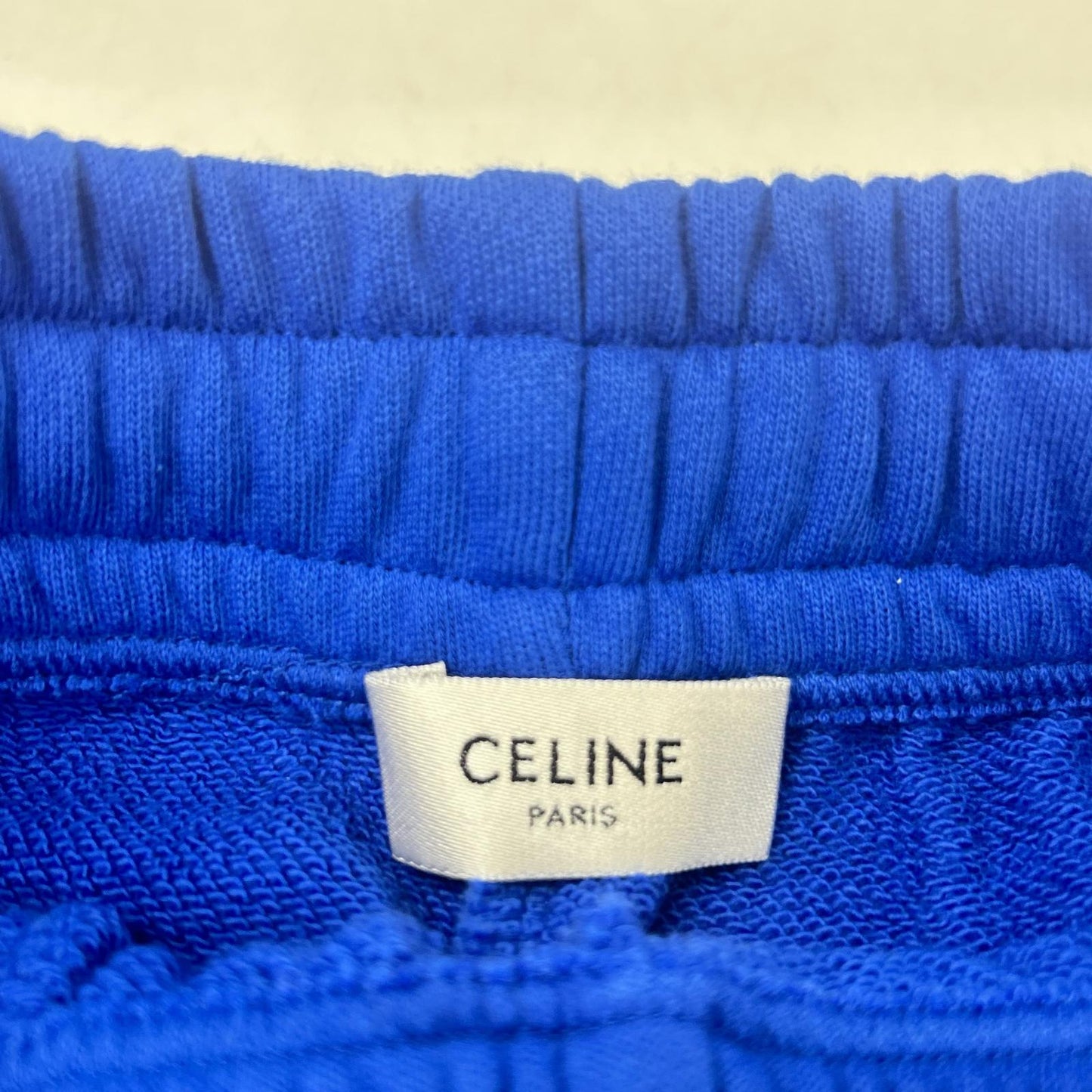 CELINE セリーヌ 21SS 2Z056052H ブルー コットン フロントロゴスウェットパンツ ボトムス