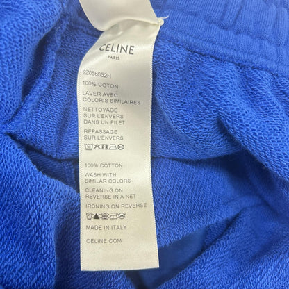 CELINE セリーヌ 21SS 2Z056052H ブルー コットン フロントロゴスウェットパンツ ボトムス