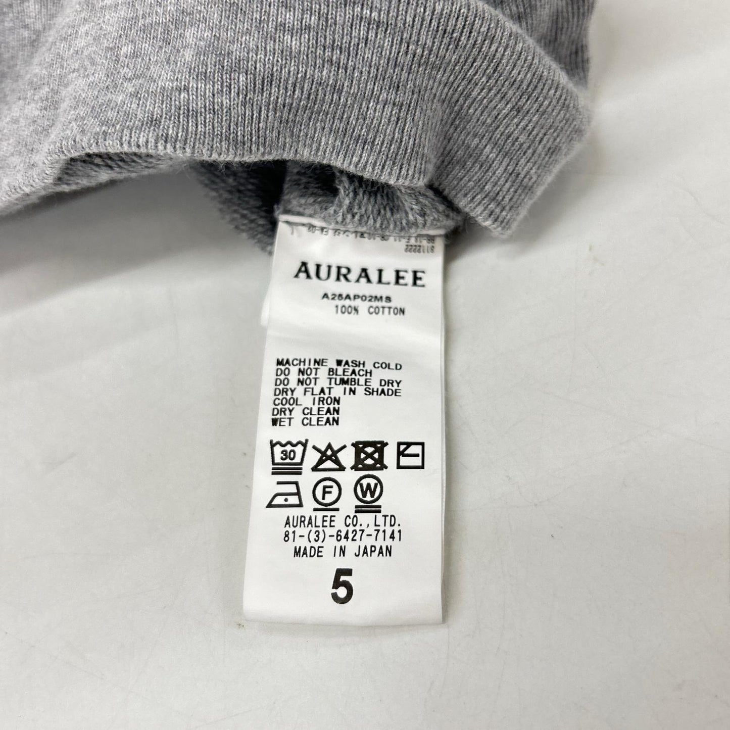 AURALEE オーラリー 【美品】A25AP02MS PRODUCT DYED PIMA LIGHT SWEAT P/O クルーネック スウェットシャツ トップス