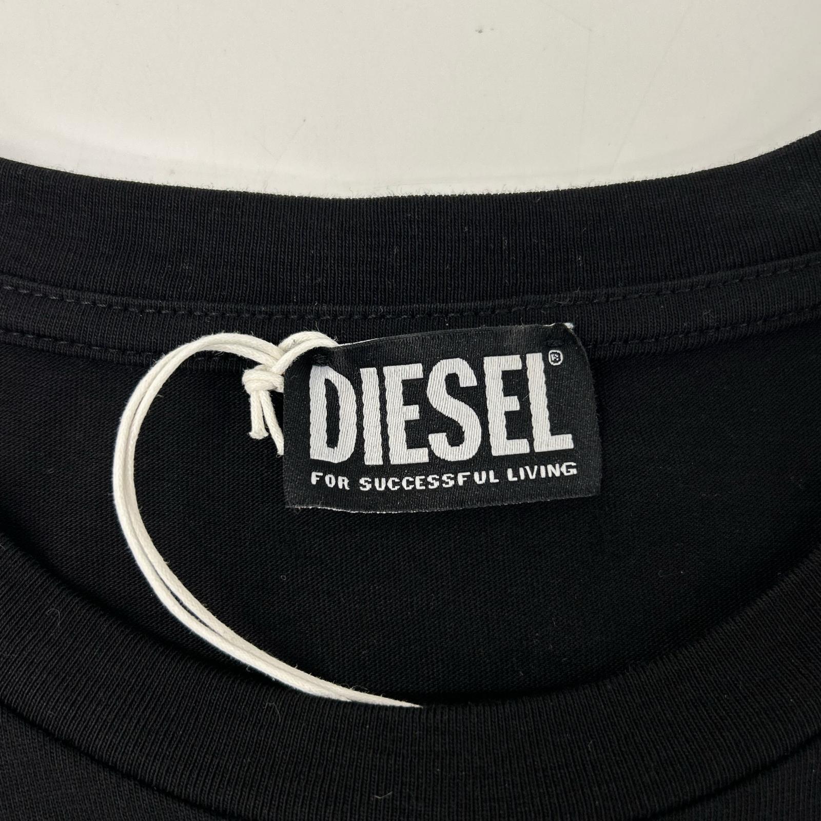 DIESEL ディーゼル ブラック T-JUST-ROCK グラフィック Tシャツ トップス