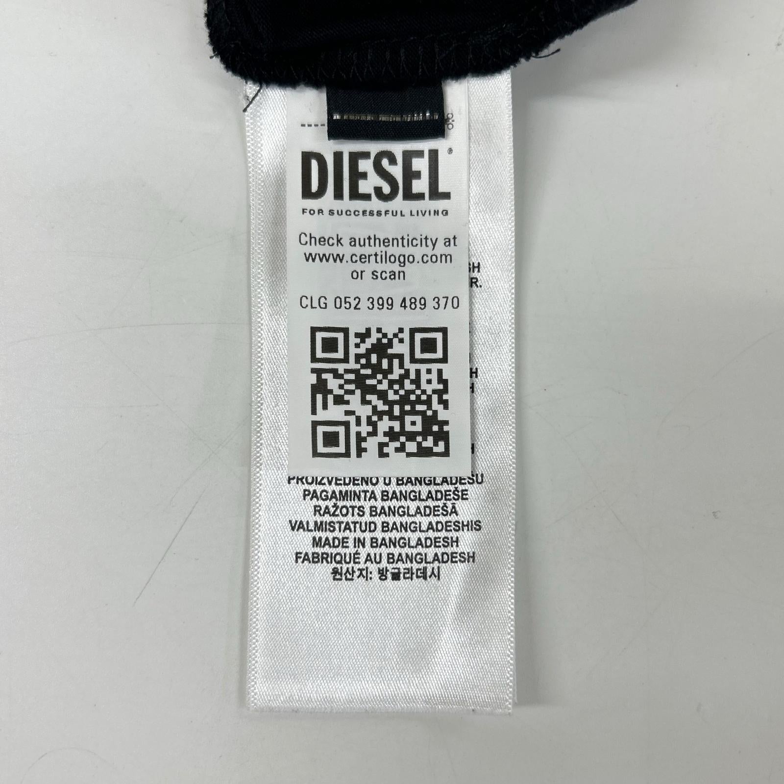 DIESEL ディーゼル ブラック T-JUST-ROCK グラフィック Tシャツ トップス