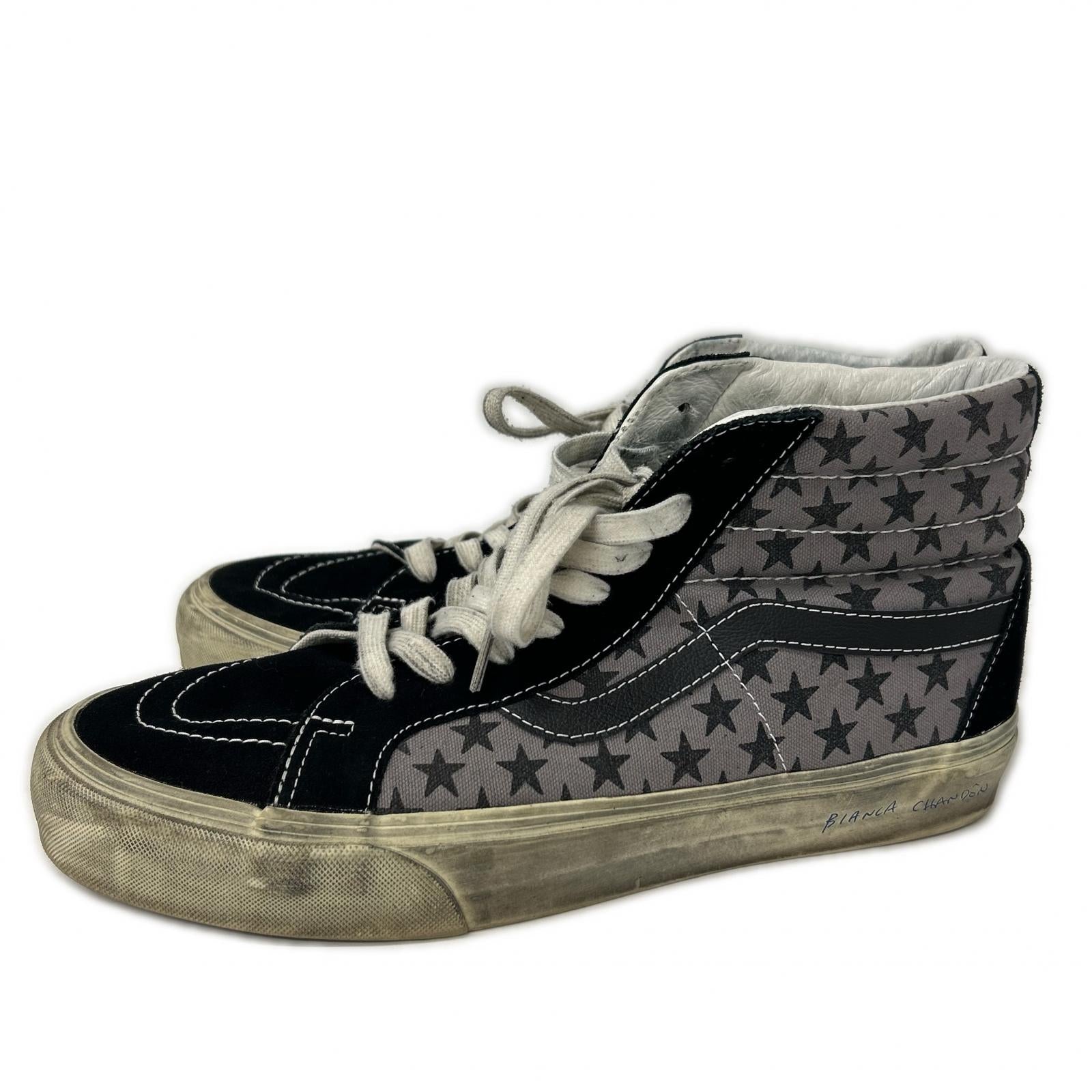 VANS VAULT バンズ ボルト ｘBianca Chandon 721454 Sk8-Hi ヴィンテージ加工 ハイカットスニーカー シューズ