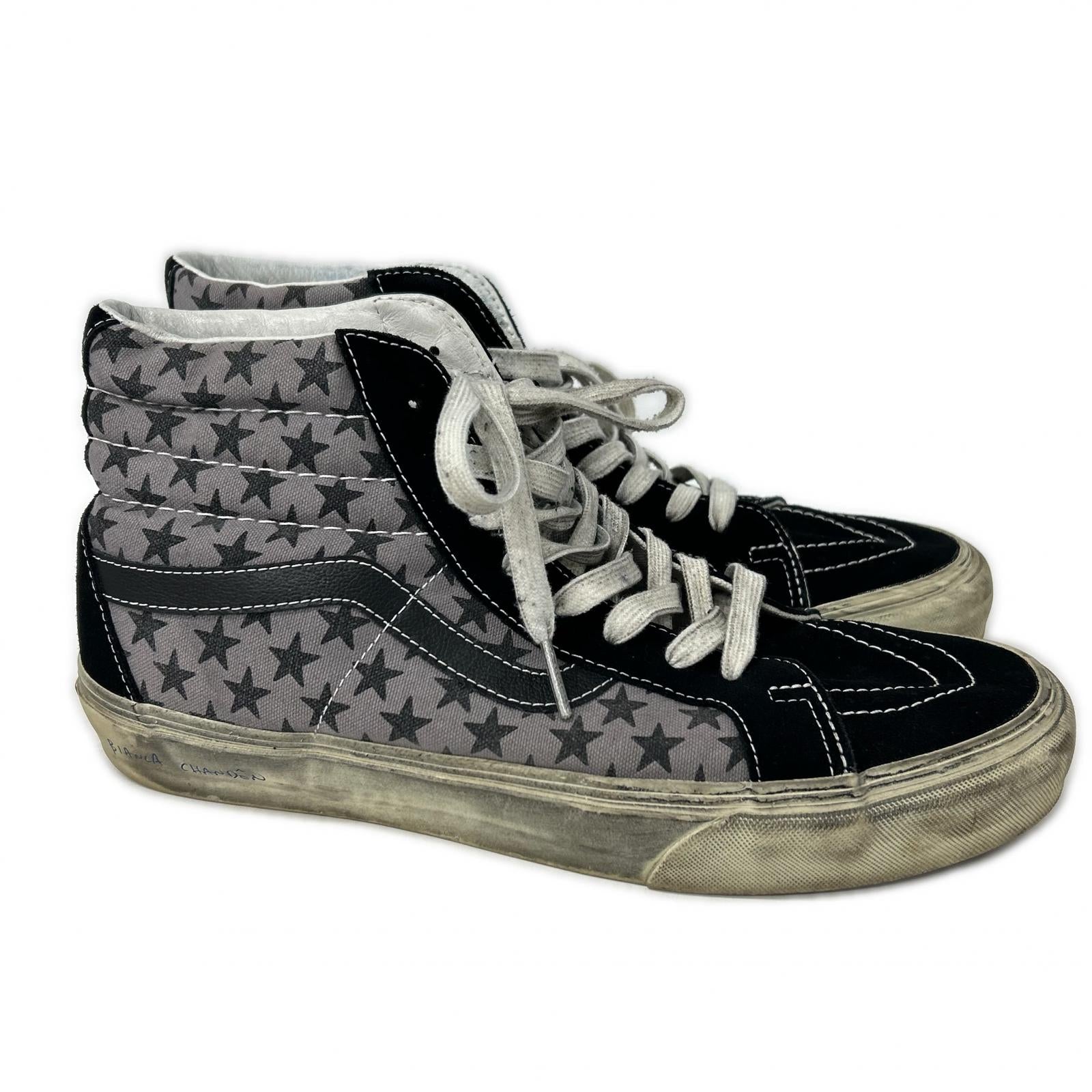 VANS VAULT バンズ ボルト ｘBianca Chandon 721454 Sk8-Hi ヴィンテージ加工 ハイカットスニーカー シューズ