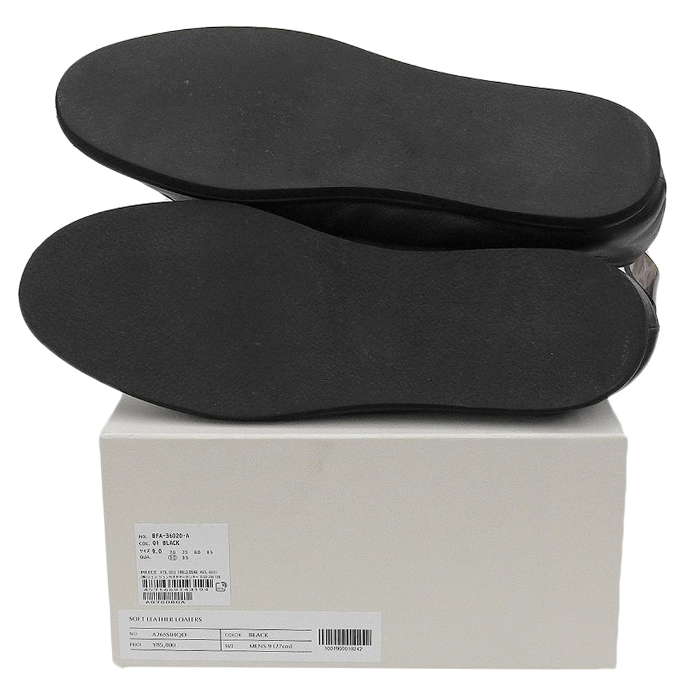 AURALEE オーラリー SOFT LEATHER LOAFERS スリッポン シューズ メンズ ブラック 9 BFA-36020-A シューズ