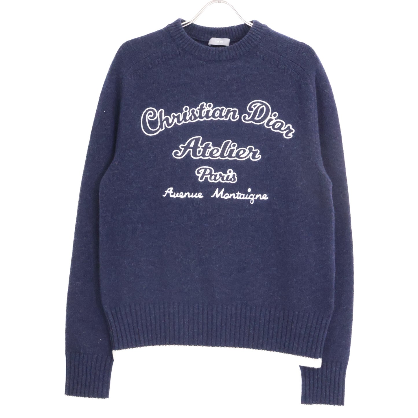 Dior HOMME 【excellent condition/domestic authorized】213M640AT298 Atelier-embroidered crew-neck knit sweater top