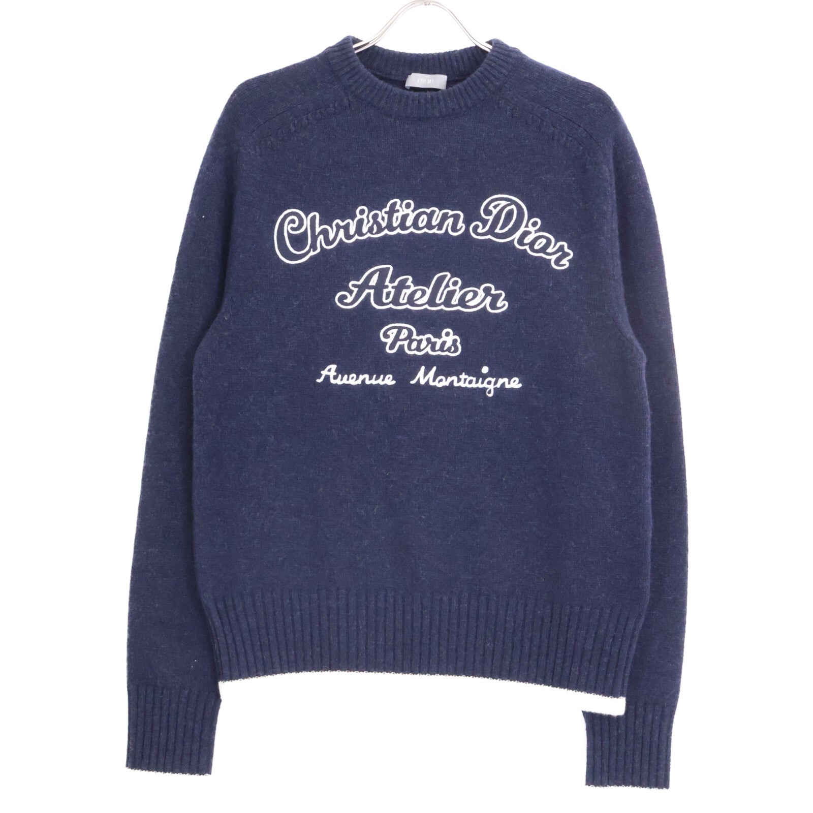 Dior HOMME 【excellent condition/domestic authorized】213M640AT298 Atelier-embroidered crew-neck knit sweater top