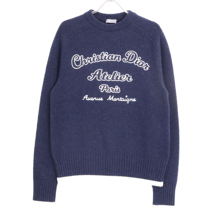 Dior HOMME 【excellent condition/domestic authorized】213M640AT298 Atelier-embroidered crew-neck knit sweater top
