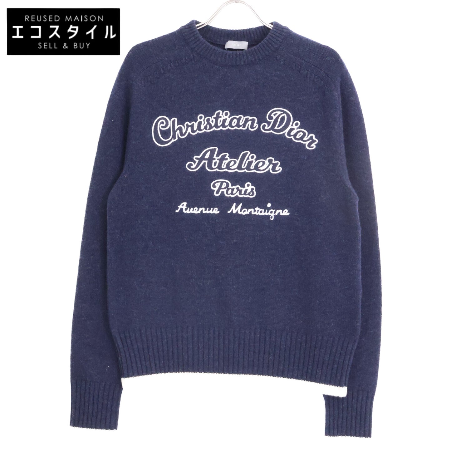 Dior HOMME ディオールオム 【美品/国内正規】213M640AT298 アトリエ刺繍 クルーネック ニットセーター トップス