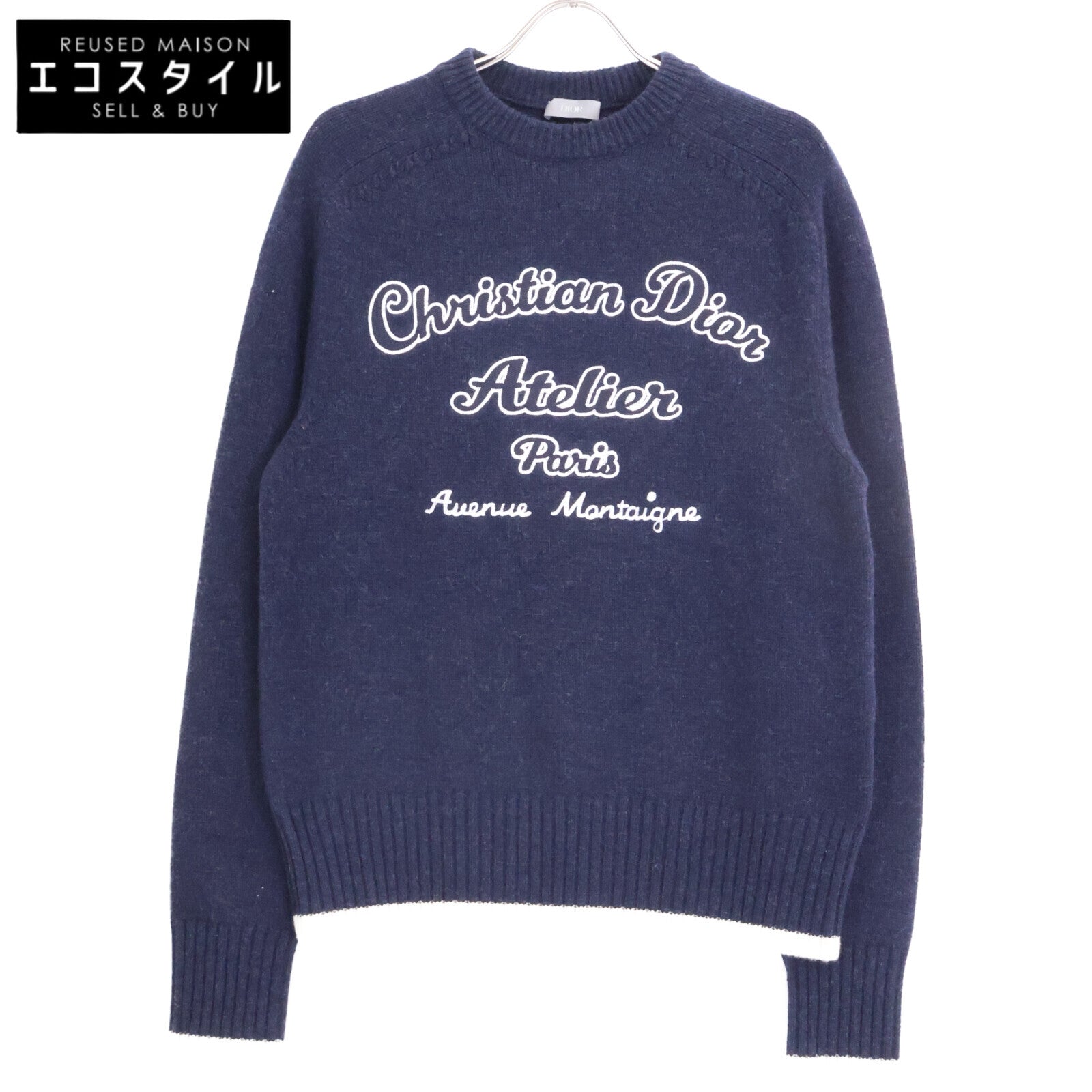 Dior HOMME ディオールオム 【美品/国内正規】213M640AT298 アトリエ刺繍 クルーネック ニットセーター トップス