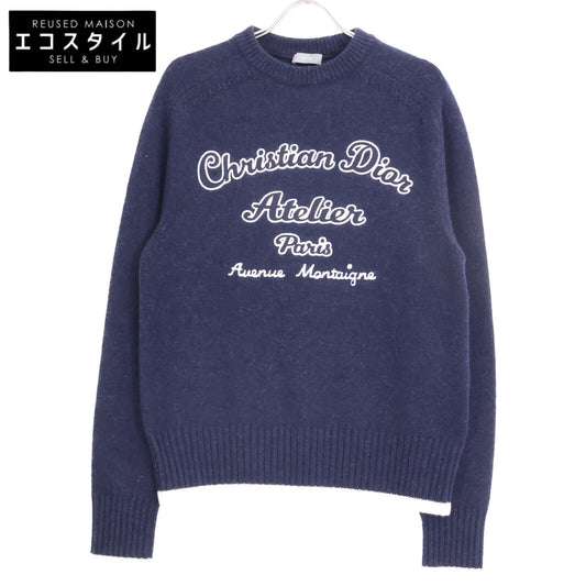Dior HOMME ディオールオム 【美品/国内正規】213M640AT298 アトリエ刺繍 クルーネック ニットセーター トップス