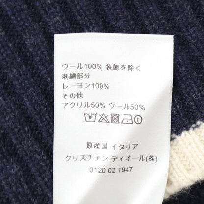 Dior HOMME ディオールオム 【美品/国内正規】213M640AT298 アトリエ刺繍 クルーネック ニットセーター トップス