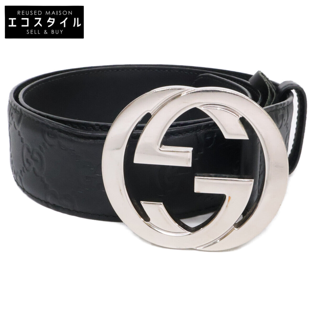 GUCCI グッチ 411924 インターロッキングG バックル付 ベルト
