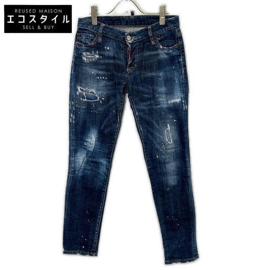 DSQUARED2 ディースクエアード S72LB0206 インディゴ ダメージ加工 デニムパンツ　スキニー ボトムス