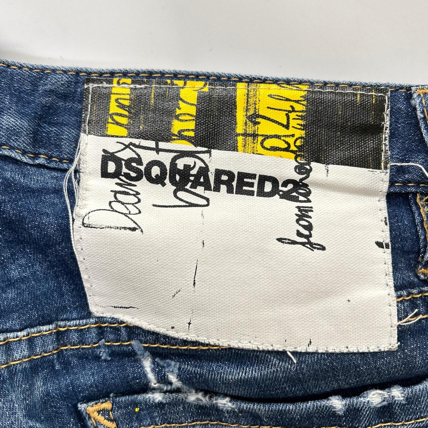DSQUARED2 ディースクエアード S72LB0206 インディゴ ダメージ加工 デニムパンツ　スキニー ボトムス