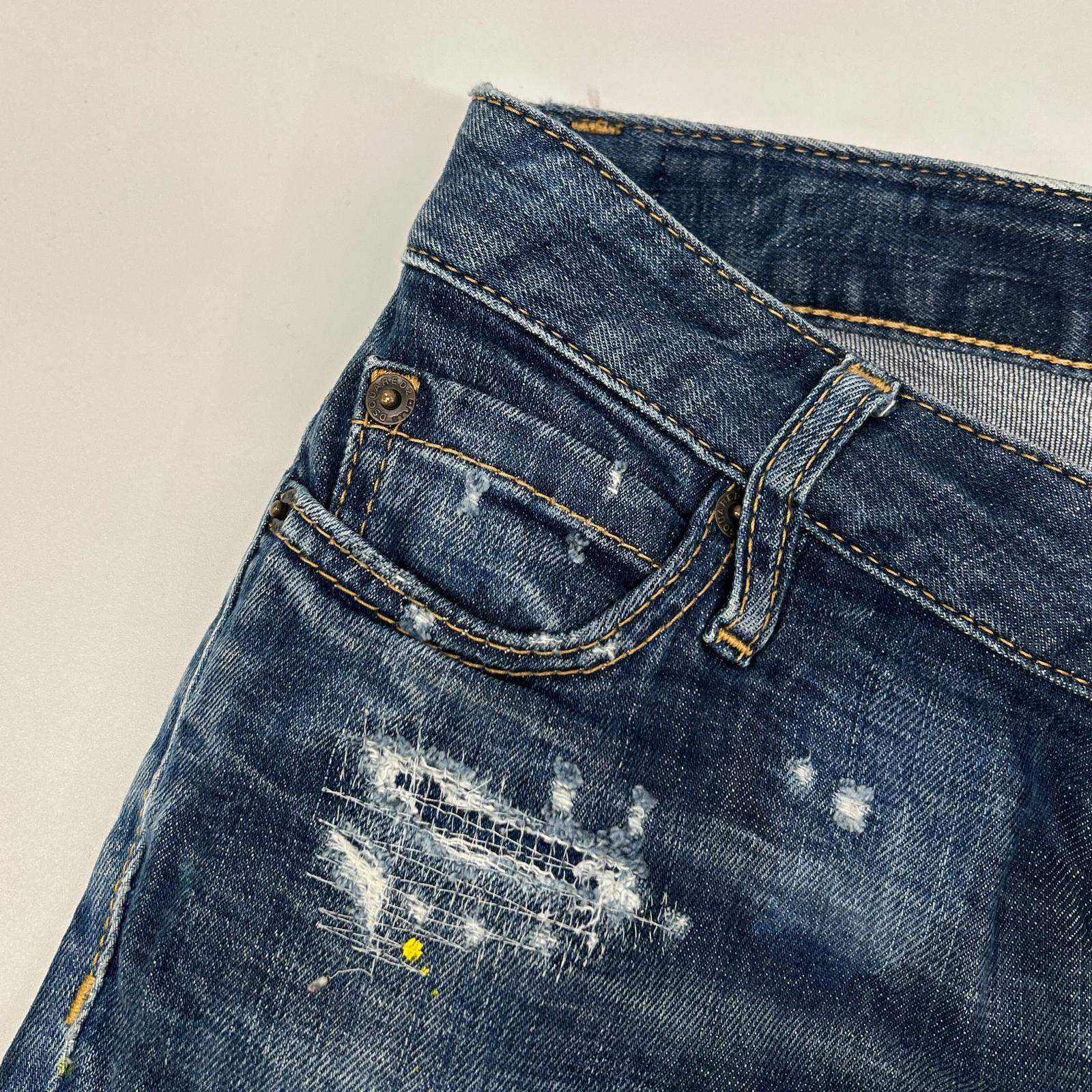 DSQUARED2 ディースクエアード S72LB0206 インディゴ ダメージ加工 デニムパンツ　スキニー ボトムス