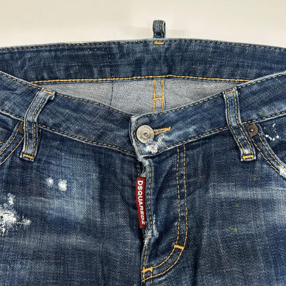 DSQUARED2 ディースクエアード S72LB0206 インディゴ ダメージ加工 デニムパンツ　スキニー ボトムス