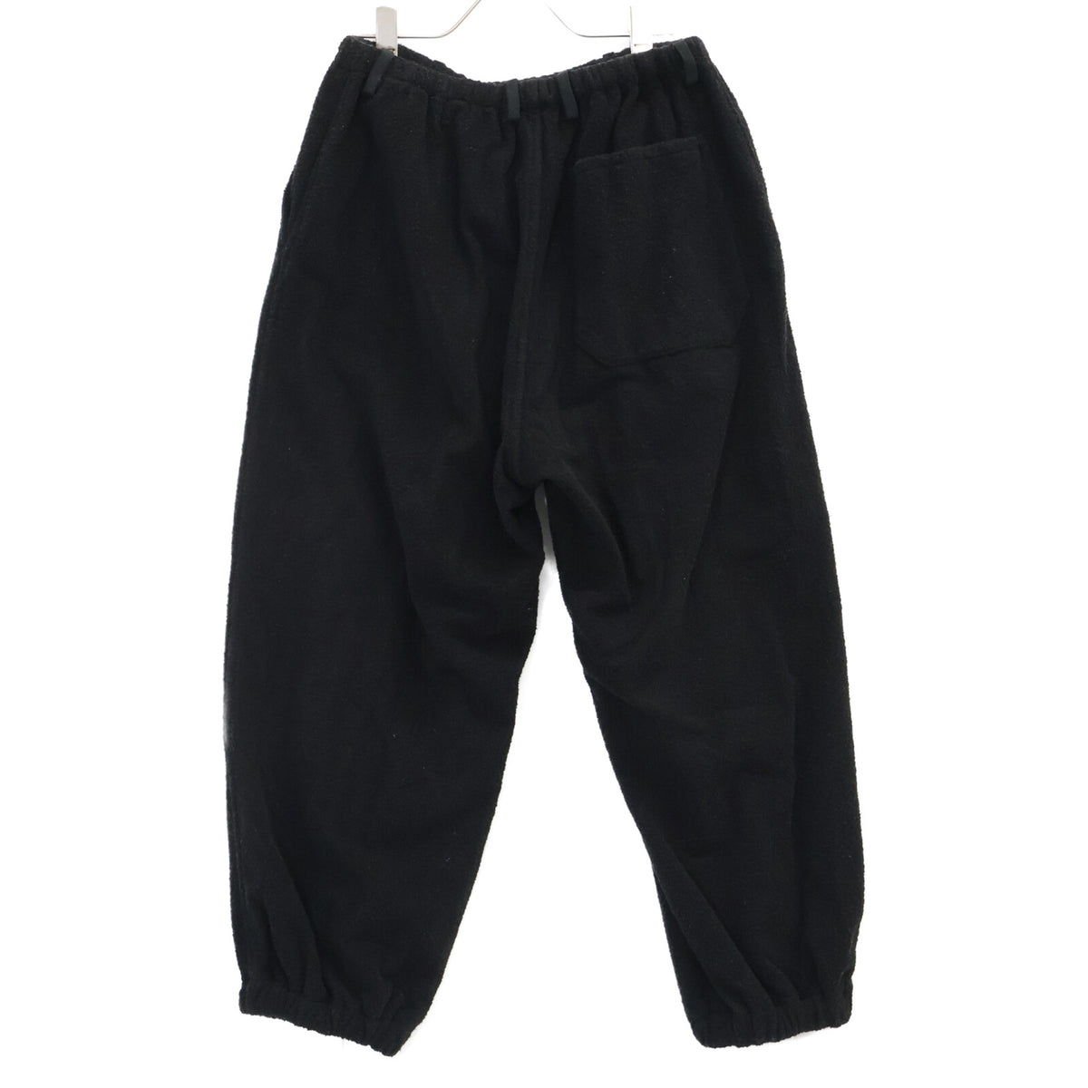 COMOLI コモリ 22SS V01-03022 ブラック シルクパイル ドローストリングパンツ ボトムス