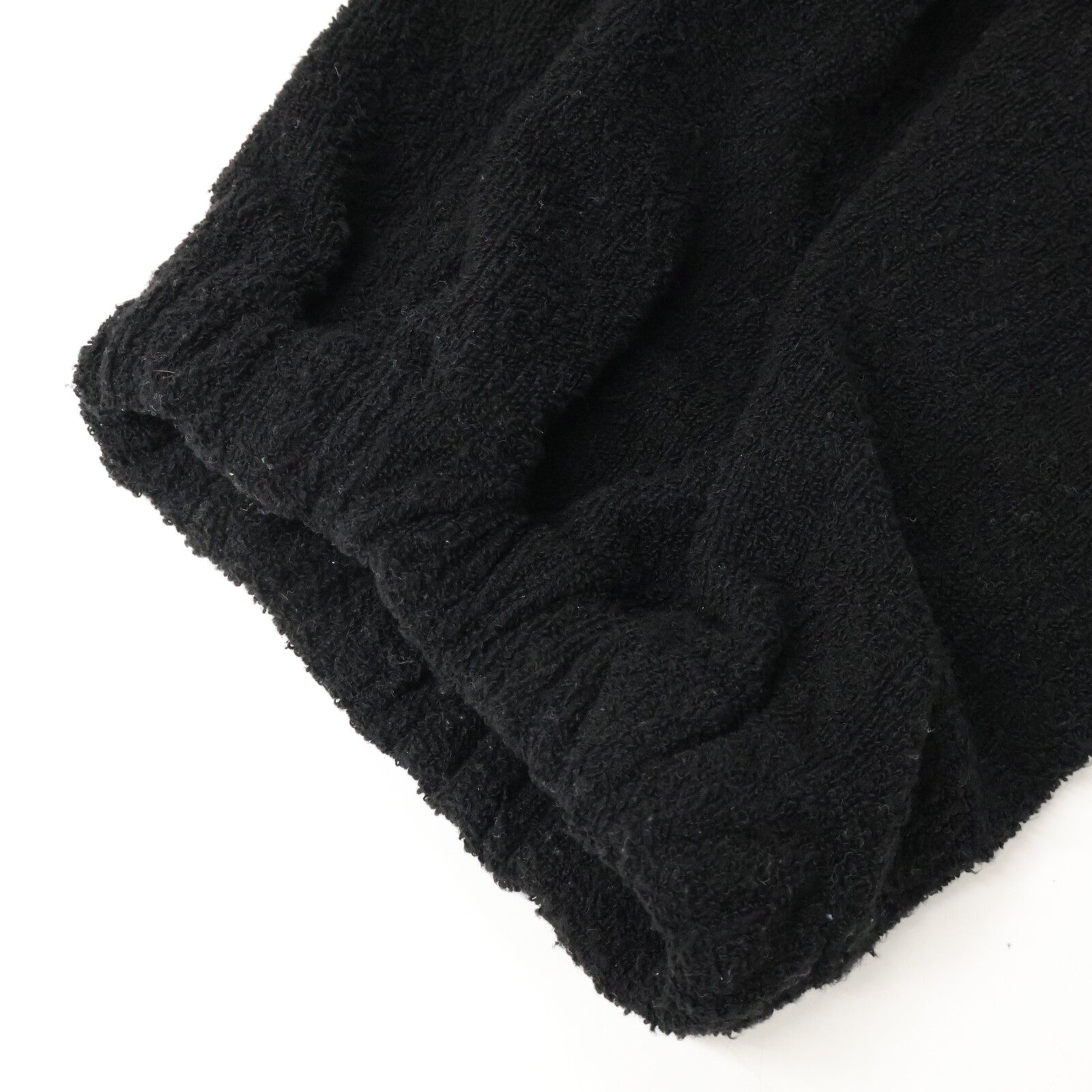 COMOLI コモリ 22SS V01-03022 ブラック シルクパイル ドローストリングパンツ ボトムス