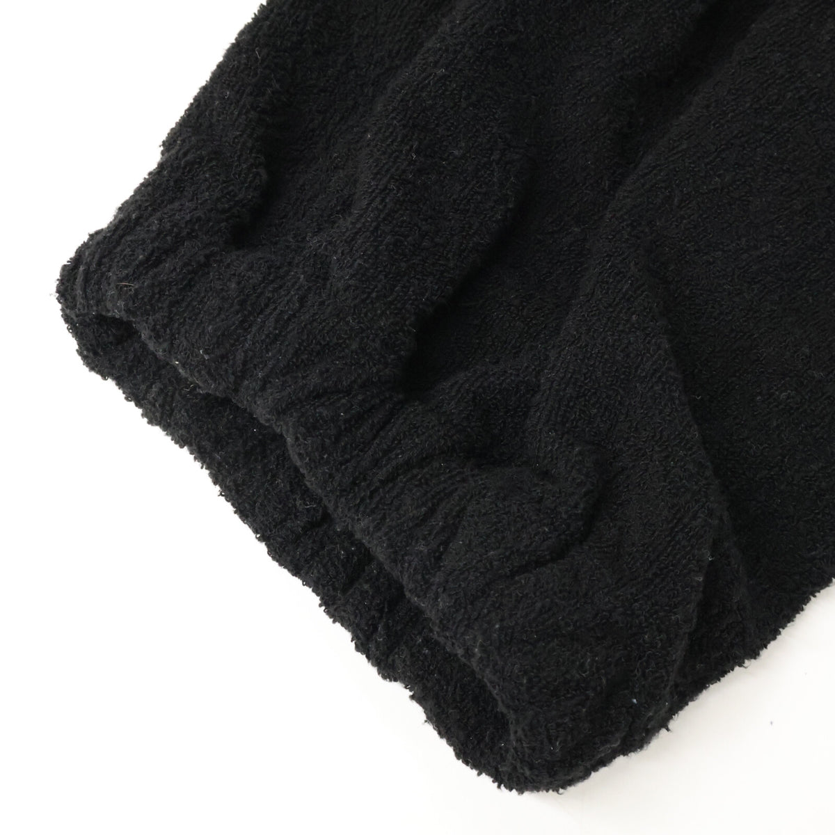 COMOLI コモリ 22SS V01-03022 ブラック シルクパイル ドローストリングパンツ ボトムス