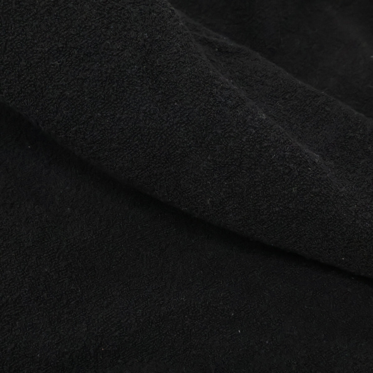COMOLI 22SS V01-03022 black silk-pile drawstring pants