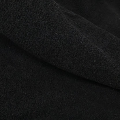 COMOLI 22SS V01-03022 black silk-pile drawstring pants