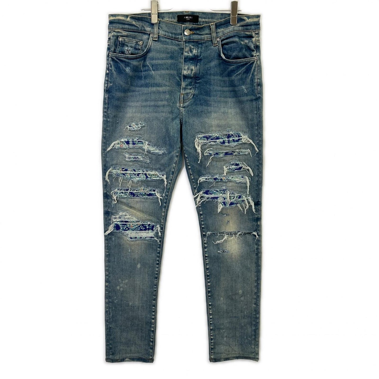 AMIRI アミリ ブルー ダメージ加工 デニムパンツ ボトムス