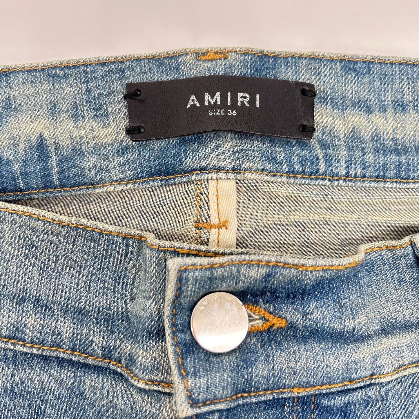 AMIRI アミリ ブルー ダメージ加工 デニムパンツ ボトムス