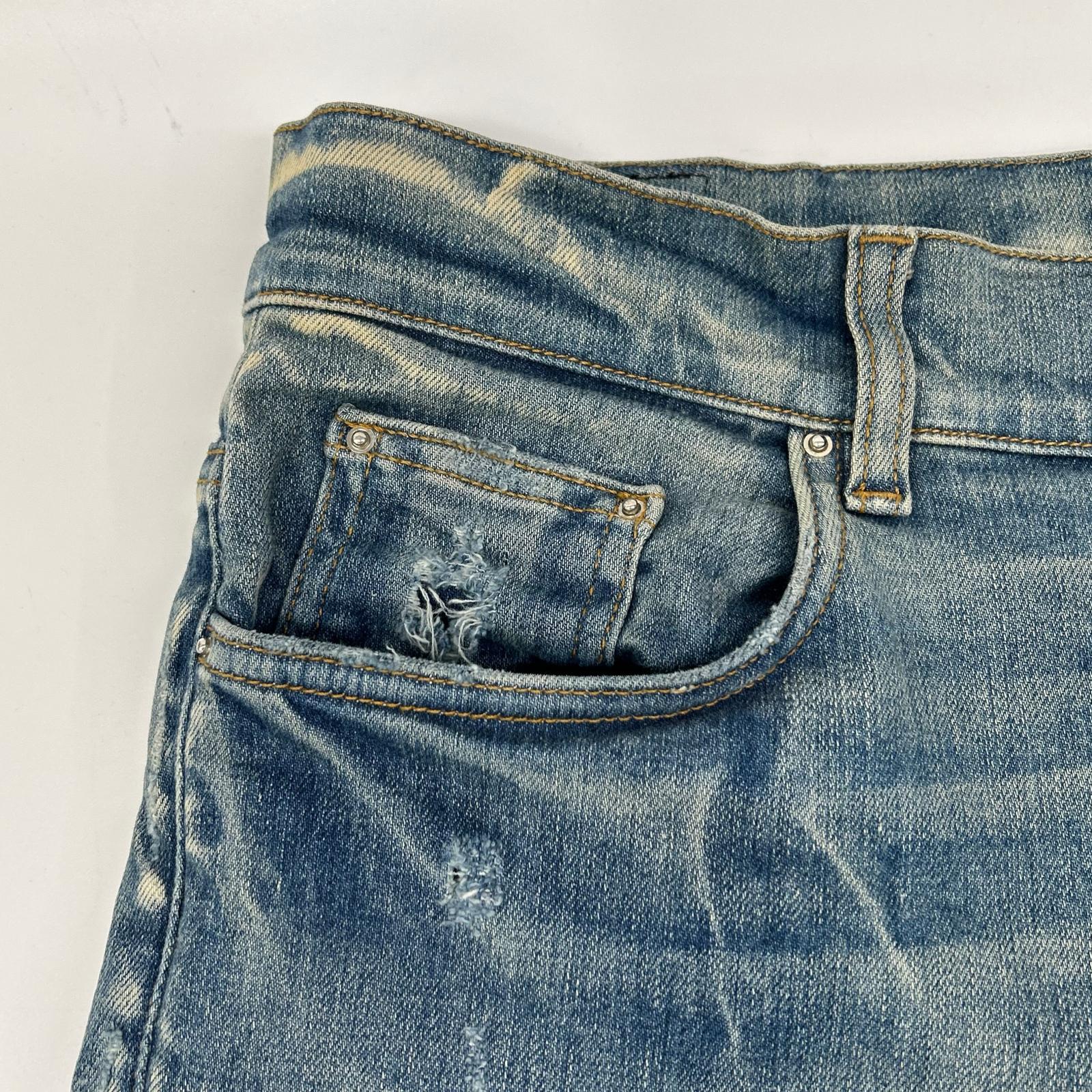AMIRI アミリ ブルー ダメージ加工 デニムパンツ ボトムス