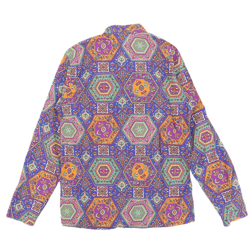 Engineered Garments エンジニアードガーメンツ 総柄 スタンドカラー シャツ サイドスリット トップス メンズ マルチカラー S トップス