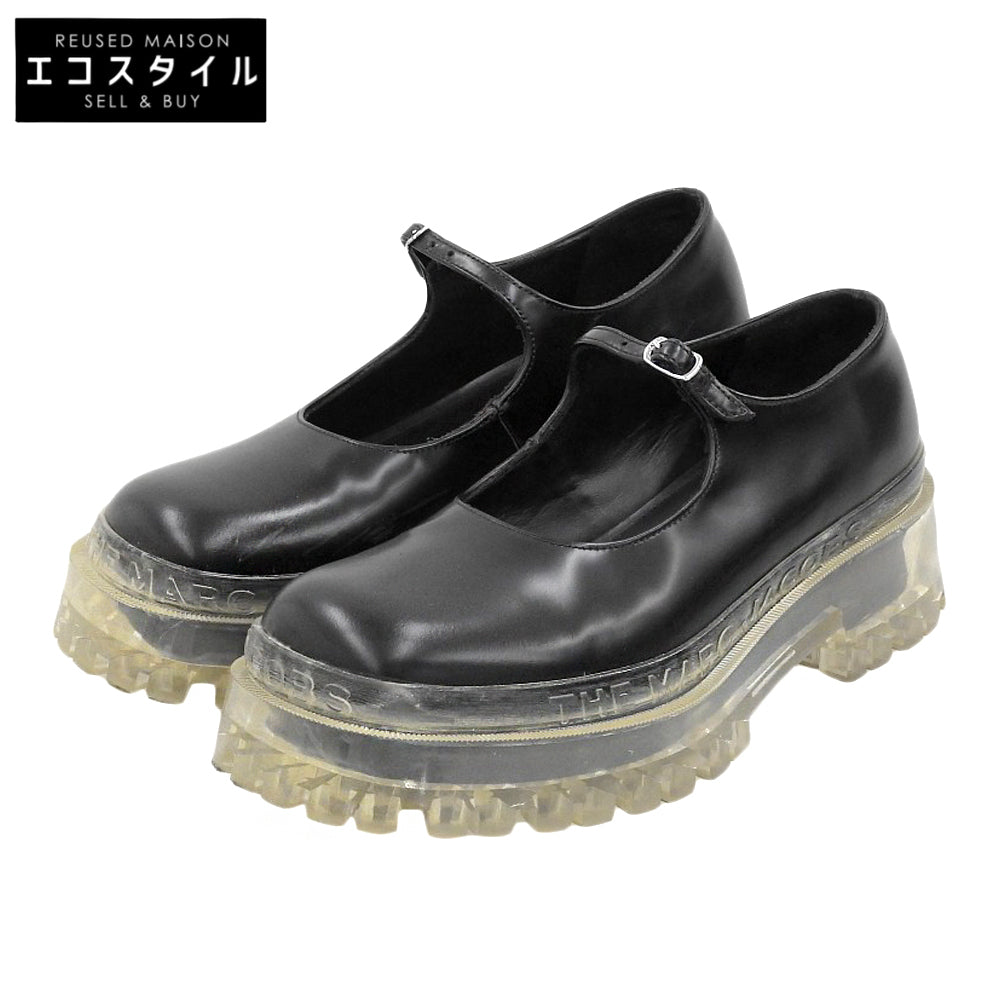 MARC JACOBS マーク ジェイコブス クリアソール ザ メリージェーン 厚底 ストラップシューズ レディース 黒 ブラック 39 M9002339 シューズ