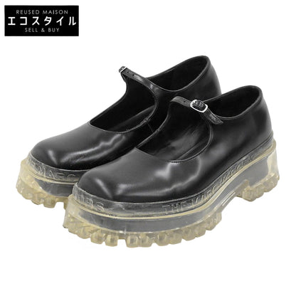 MARC JACOBS マーク ジェイコブス クリアソール ザ メリージェーン 厚底 ストラップシューズ レディース 黒 ブラック 39 M9002339 シューズ