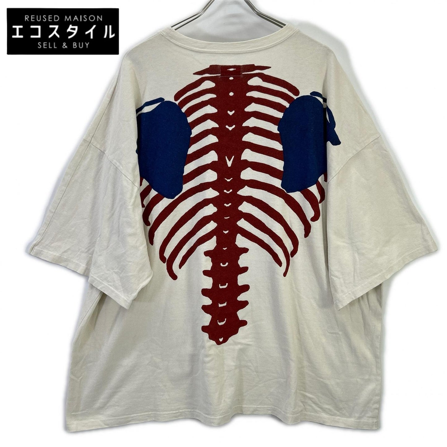 KAPITAL キャピタル アイボリー 天竺 2TONE BONE TEE Tシャツ EK-1112 トップス