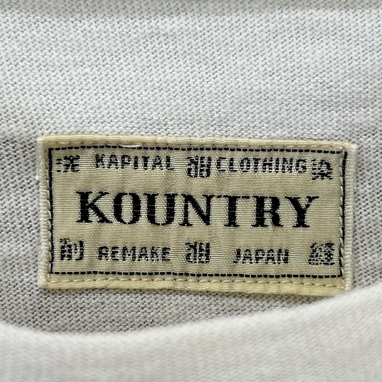 KAPITAL キャピタル アイボリー 天竺 2TONE BONE TEE Tシャツ EK-1112 トップス