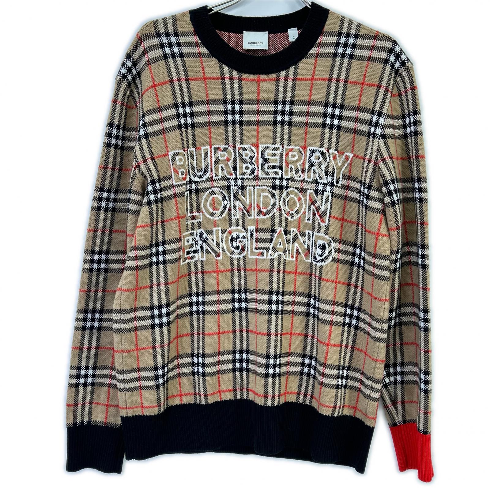 BURBERRY バーバリー 8038621 ヴィンテージチェック クルーネックニット トップス