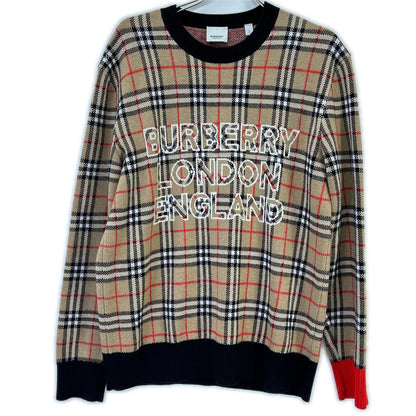 BURBERRY バーバリー 8038621 ヴィンテージチェック クルーネックニット トップス