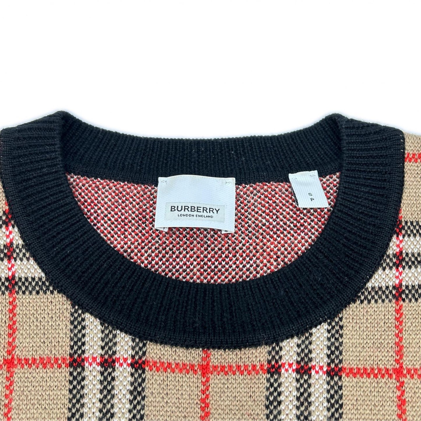 BURBERRY バーバリー 8038621 ヴィンテージチェック クルーネックニット トップス