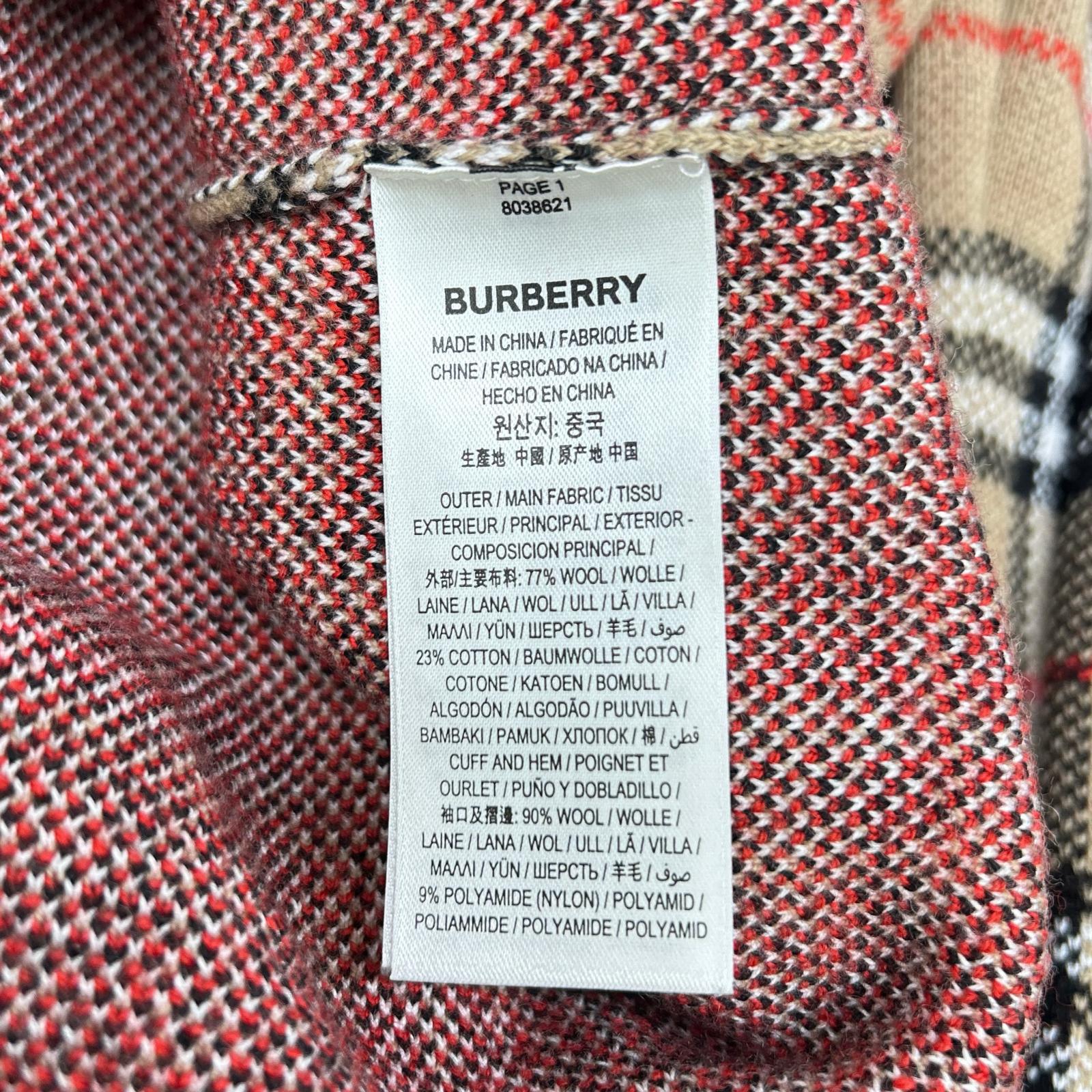 BURBERRY バーバリー 8038621 ヴィンテージチェック クルーネックニット トップス