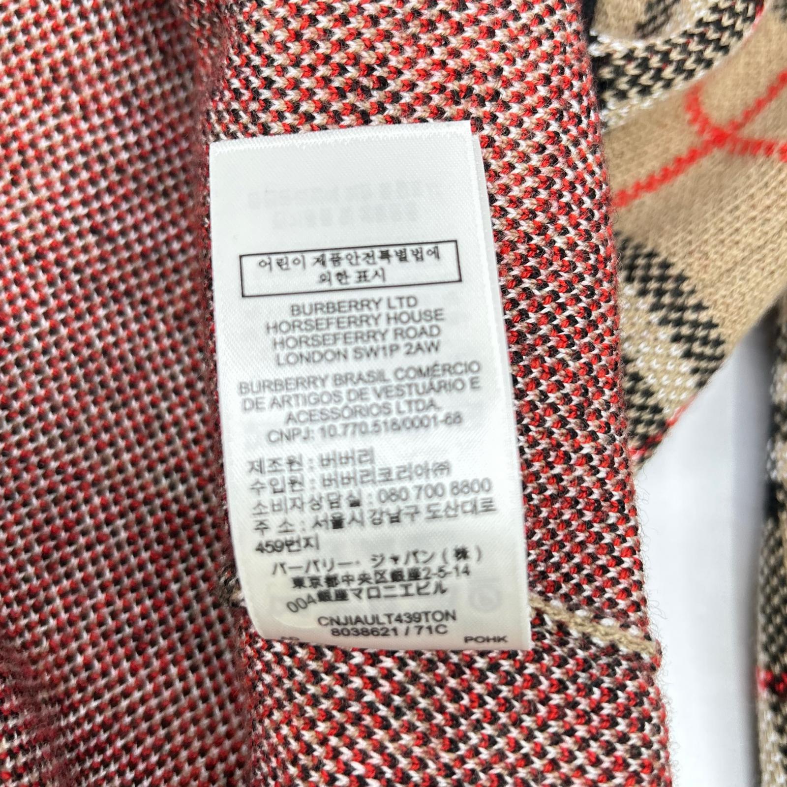 BURBERRY バーバリー 8038621 ヴィンテージチェック クルーネックニット トップス