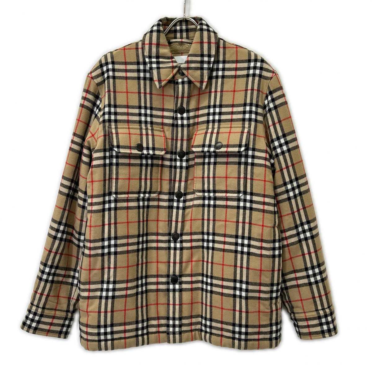 BURBERRY vintage check snap-button jacket with boa lining