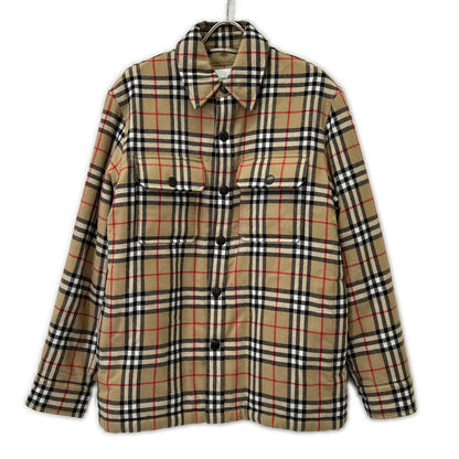 BURBERRY vintage check snap-button jacket with boa lining