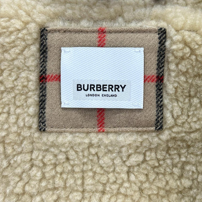 BURBERRY vintage check snap-button jacket with boa lining