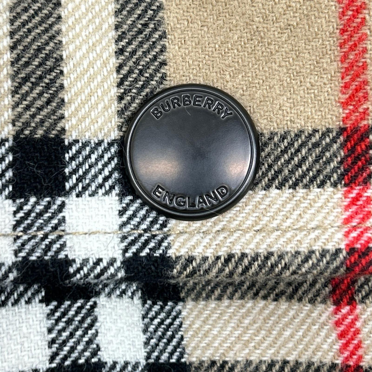 BURBERRY vintage check snap-button jacket with boa lining