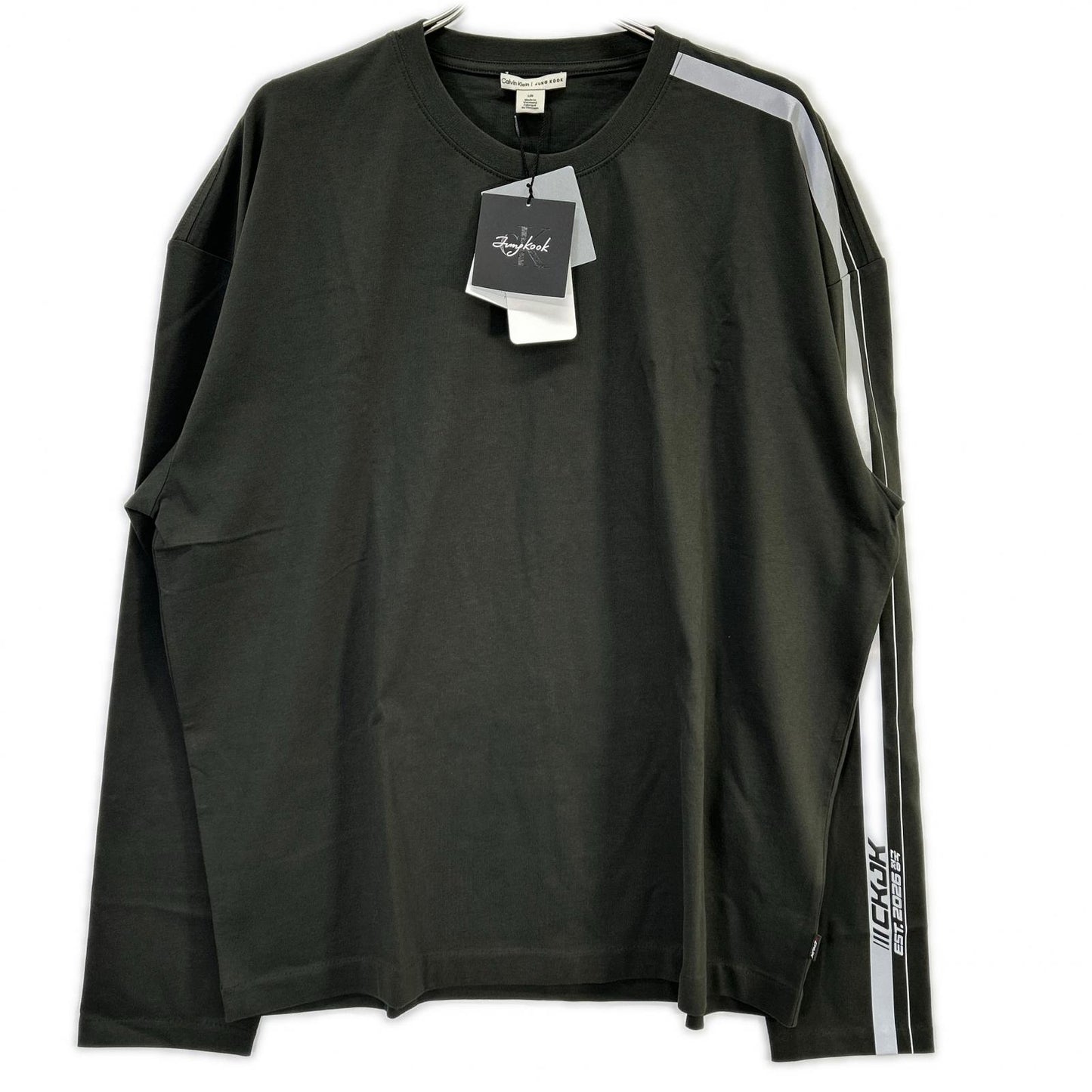 CalvinKlein カルバンクライン ×JUNG KOOK 40422MF REBEL RACING STRIPE L/S TEE 長袖Tシャツ トップス